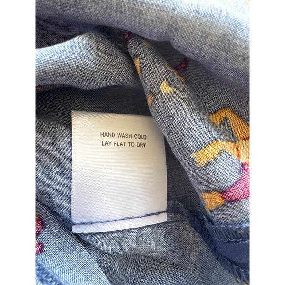 Modcloth Pinata Llama Sleeveless V-Neck Button Front Tunic Top Blue XXS NWT - Picture 5 of 9